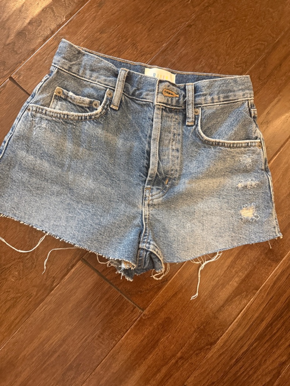 Rails Light Blue Denim Cutoff Shorts